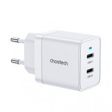 Мережевий зарядний пристрій Choetech Q5006-EU-WH, USB-С