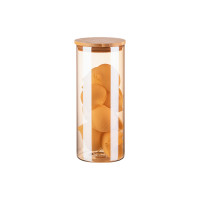 Банка для зберігання Ardesto Golden Moon, 1000мл, скло/бамбук AR1310BLRG