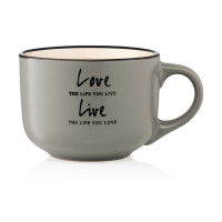 Чашка  Ardesto Way of life, 550мл, кераміка, сірий AR3478GR