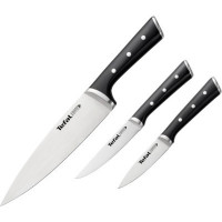 Набір ножів Tefal Ice Force, 3шт, нержавіюча сталь/пластик, чорний K2323S74