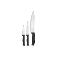 Набір ножів Ardesto Gemini Gourmet, 3 предмети, нержавіюча сталь/пластик, чорний AR2103BL