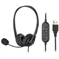 Гарнітура On-ear 2E CH11 USB, omni-mic, 2м, чорний 2E-CH11SU