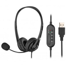 Гарнітура On-ear 2E CH11 USB, omni-mic, 2м, чорний 2E-CH11SU