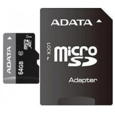 Карта пам'яті microSDHC (UHS-1) A-data Premier 64Gb Class 10 (adapter SD)