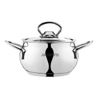 Каструля зі скляною кришкою Ardesto Black Mars, 1.1л, нержавіюча сталь AR0706S