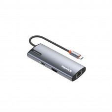 USB хаб (док-станція) СolorWay USB-C 6-в-1 Type C PD 100W/USB3.0х3/HDMI 4К/RJ45