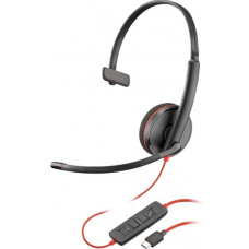 Гарнітура комп'ютерна моно On-ear Poly Blackwire 3210, чорний 8X214AA