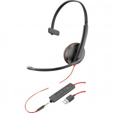 Гарнітура комп'ютерна моно On-ear Poly Blackwire 3215,3.5 мм, чорний 8X227AA