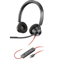 Гарнітура комп'ютерна стерео On-ear Poly Blackwire 3320-M, USB-A, USB-C, чорний 8X220AA