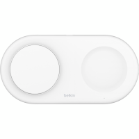 Зарядний пристрій бездротовий Belkin 2в1 15Вт Pad Qi2, білий WIZ021VFWH