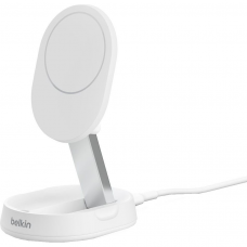 Зарядний пристрій бездротовий Belkin 15Вт Magnetic Stand Qi2, білий WIA008BTWH