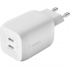 Зарядний пристрій мережевий Belkin 65Вт 2хUSB-С GAN PD PPS, білий WCH013VFWH