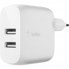 Зарядний пристрій мережевий Belkin 24Вт 2хUSB-A, кабель USB-A > Lightning, 1м, білий WCD001VF1MWH