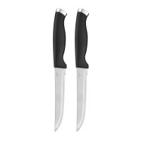 Набір ножів для стейка Ardesto Gemini Gourmet, 2 предмети, нержавіюча сталь, пластик, чорний AR2102BL