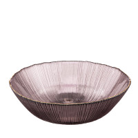 Салатник Ardesto Mallow, 20см, скло, рожевий AR5015