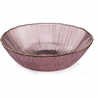 Салатник Ardesto Mallow, 16.8см, скло, рожевий AR5014