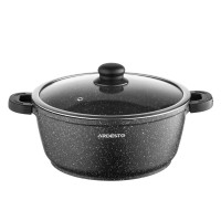 Каструля зі скляною кришкою Ardesto Gemini Anzio, 5л, алюміній, чорний AR2454GE