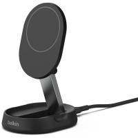 Зарядний пристрій бездротовий Belkin 15Вт Magnetic Stand Qi2, чорний WIA008VFBK