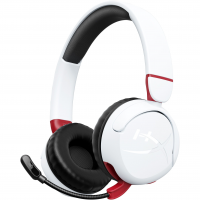 Гарнітура ігрова HyperX Cloud Mini, mini-jack/BT, 1.2м, білий-червоний 7G8F2AA