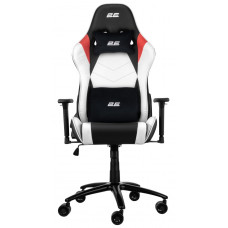 Крісло 2E GAMING BUSHIDO II, ПУ шкіра, 3D-Armrests, чорно-білий 2E-GC-BUS-WT