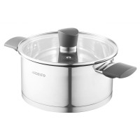 Каструля зі скляною кришкою Ardesto Gemini Trento, 3л, нержавіюча сталь AR3630G