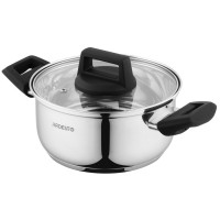 Каструля зі скляною кришкою Ardesto Gemini Piemonte, 2л, нержавіюча сталь AR3520G
