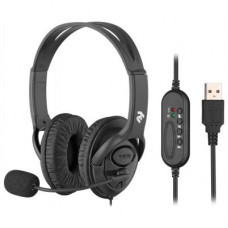 Гарнітура Over-ear 2E CH13 USB, omni-mic, 2м, чорний 2E-CH13SU