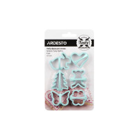 Набір форм для печива Ardesto Tasty baking, 6шт, пластик, блакитний AR2308TP