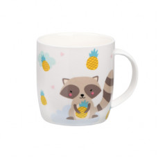 Чашка Ardesto Cute raccoon, 350мл, порцеляна, білий AR3415