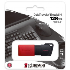 Флешка Kingston USB 3.2 DT Exodia M 128GB Black/Red