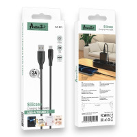 Кабель Avantis AC-87t Silicone cable Type-C Black/white