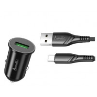Авто зарядний пристрій Avantis A915 QC 3.0/18W 3A with Lightning cable Black