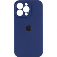 Чохол Silicone Full case with Camera Protection для iPhone 15 Pro Navy blue
