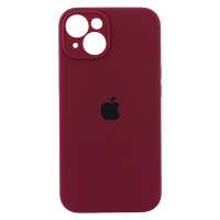 Чохол Silicone Full case with Camera Protection для iPhone 14 Dark red