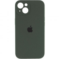 Чохол Silicone Full case with Camera Protection для iPhone 15 New dark green