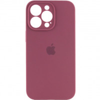 Чохол Silicone Full case with Camera Protection для iPhone 15 Pro Dark red