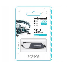 Флешка Wibrand USB 2.0 Aligator 32Gb Black