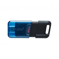 Флешка Kingston USB 3.2 DT 80M 64GB Type-C Black/Blue