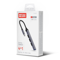 USB хаб СolorWay USB-C 4-в-1 USB2.0х3/USB3.0