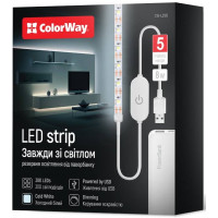 Світлодіодна LED стрічка ColorWay 5м з живленням від USB холодний білий