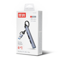 USB хаб СolorWay USB-A/USB-C 4-в-1 USB2.0х2/USB3.0/USB-C2.0