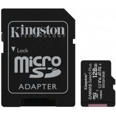 Карта пам'яті microSDXC (UHS-1) Kingston Canvas Select Plus 128Gb class 10 А1 (R-100MB/s) (adapter SD)