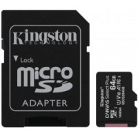 Карта пам'яті microSDXC (UHS-1) Kingston Canvas Select Plus 64Gb class 10 А1 (R-100MB/s) (adapter SD)