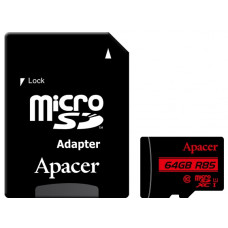 Карта пам'яті microSDXC (UHS-1) Apacer 64Gb class 10 (adapter SD)