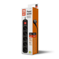 Мережевий фільтр СolorWay 5 розетки/2M Black CW-PSEA52BK