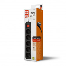 Мережевий фільтр СolorWay 5 розетки/2M Black CW-PSEA52BK